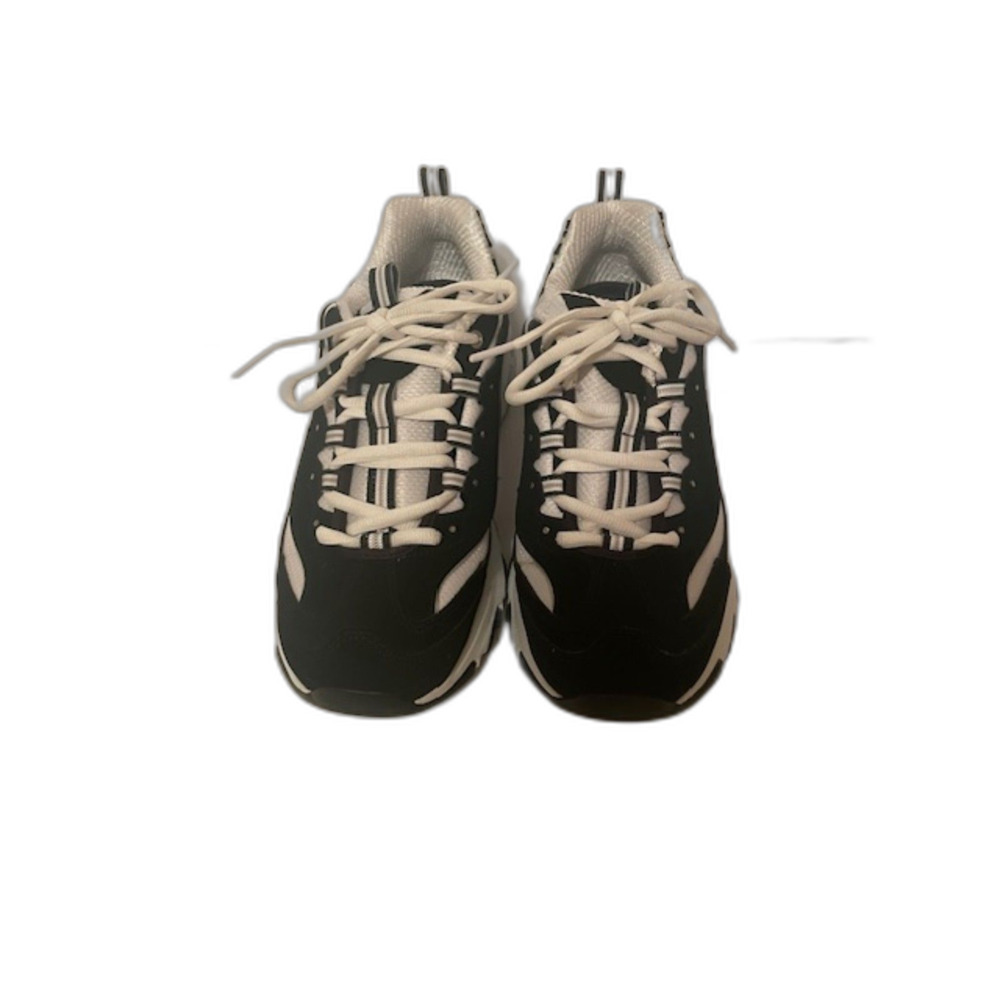 Skechers D'Lites Biggest Fan Black and White Sneakers Size 8